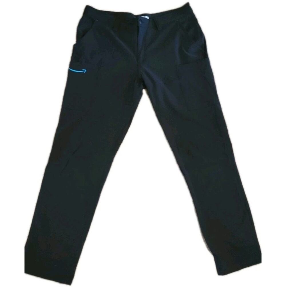 Men’s Luly Yang Black Work Utility Pants Size Large 34-36 Stretch Straight Leg